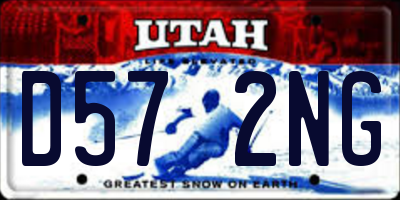 UT license plate D572NG
