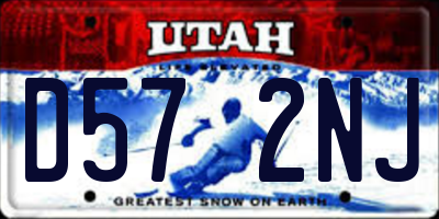 UT license plate D572NJ