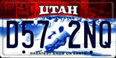 UT license plate D572NQ