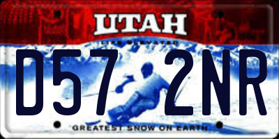 UT license plate D572NR