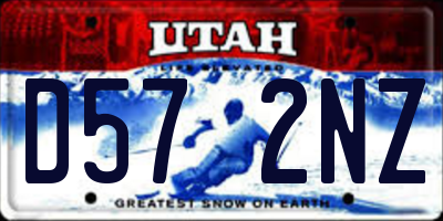 UT license plate D572NZ