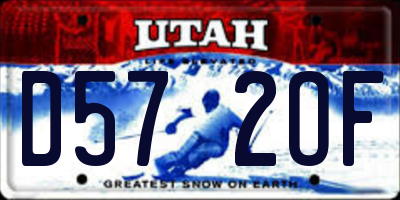 UT license plate D572OF