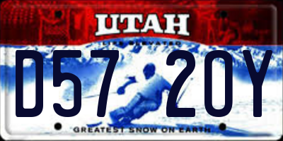 UT license plate D572OY