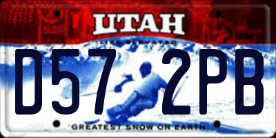 UT license plate D572PB
