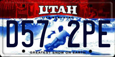 UT license plate D572PE