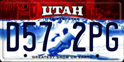 UT license plate D572PG