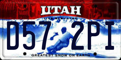 UT license plate D572PI