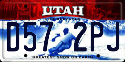 UT license plate D572PJ