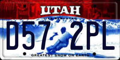 UT license plate D572PL