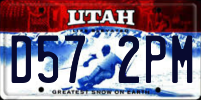 UT license plate D572PM