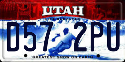 UT license plate D572PU