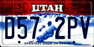 UT license plate D572PV
