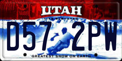 UT license plate D572PW