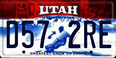 UT license plate D572RE
