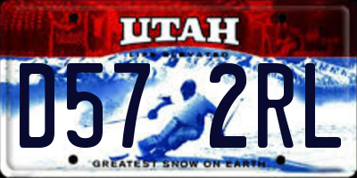 UT license plate D572RL