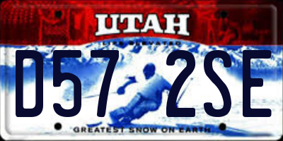 UT license plate D572SE