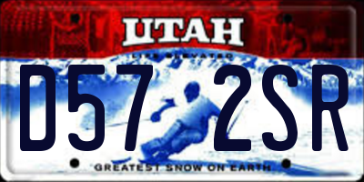 UT license plate D572SR