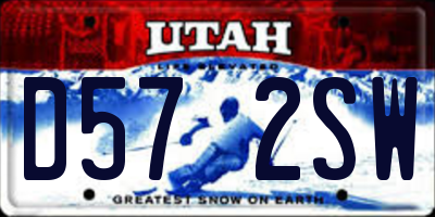 UT license plate D572SW