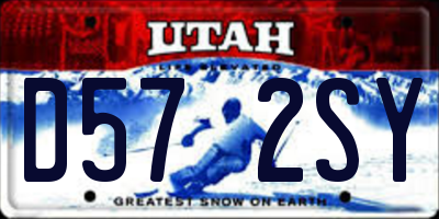 UT license plate D572SY