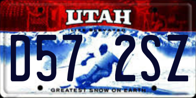 UT license plate D572SZ