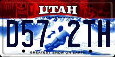 UT license plate D572TH