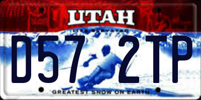 UT license plate D572TP