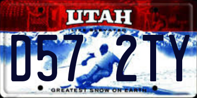 UT license plate D572TY