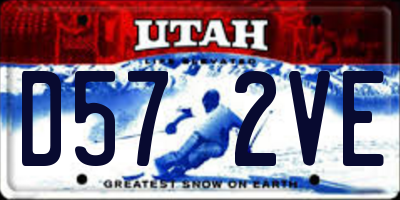 UT license plate D572VE