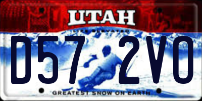 UT license plate D572VO