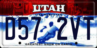 UT license plate D572VT