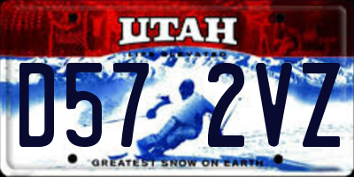 UT license plate D572VZ