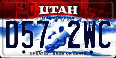 UT license plate D572WC