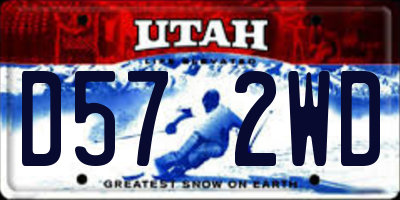 UT license plate D572WD
