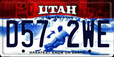 UT license plate D572WE