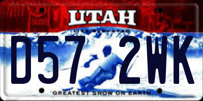 UT license plate D572WK