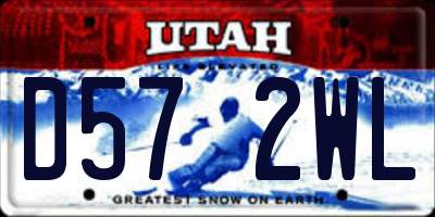 UT license plate D572WL
