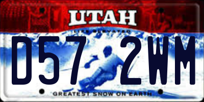 UT license plate D572WM