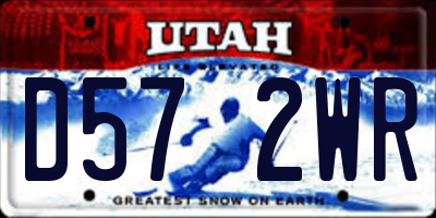 UT license plate D572WR