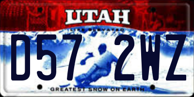UT license plate D572WZ