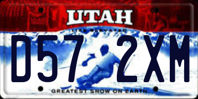 UT license plate D572XM