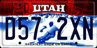 UT license plate D572XN