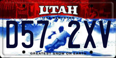 UT license plate D572XV