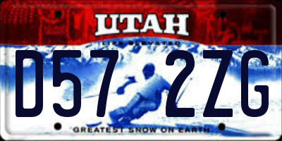 UT license plate D572ZG