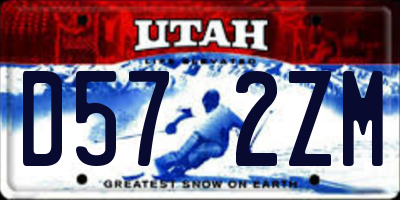 UT license plate D572ZM