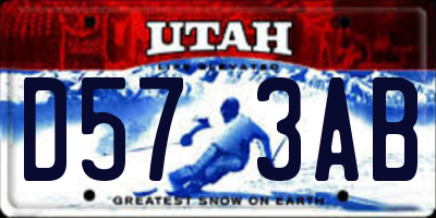 UT license plate D573AB