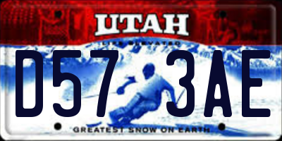 UT license plate D573AE