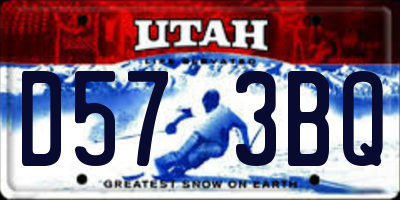 UT license plate D573BQ