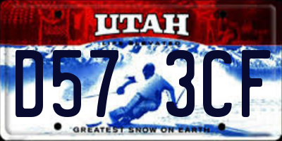 UT license plate D573CF
