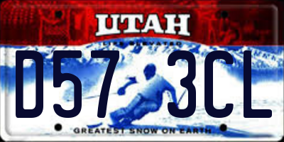 UT license plate D573CL