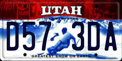 UT license plate D573DA